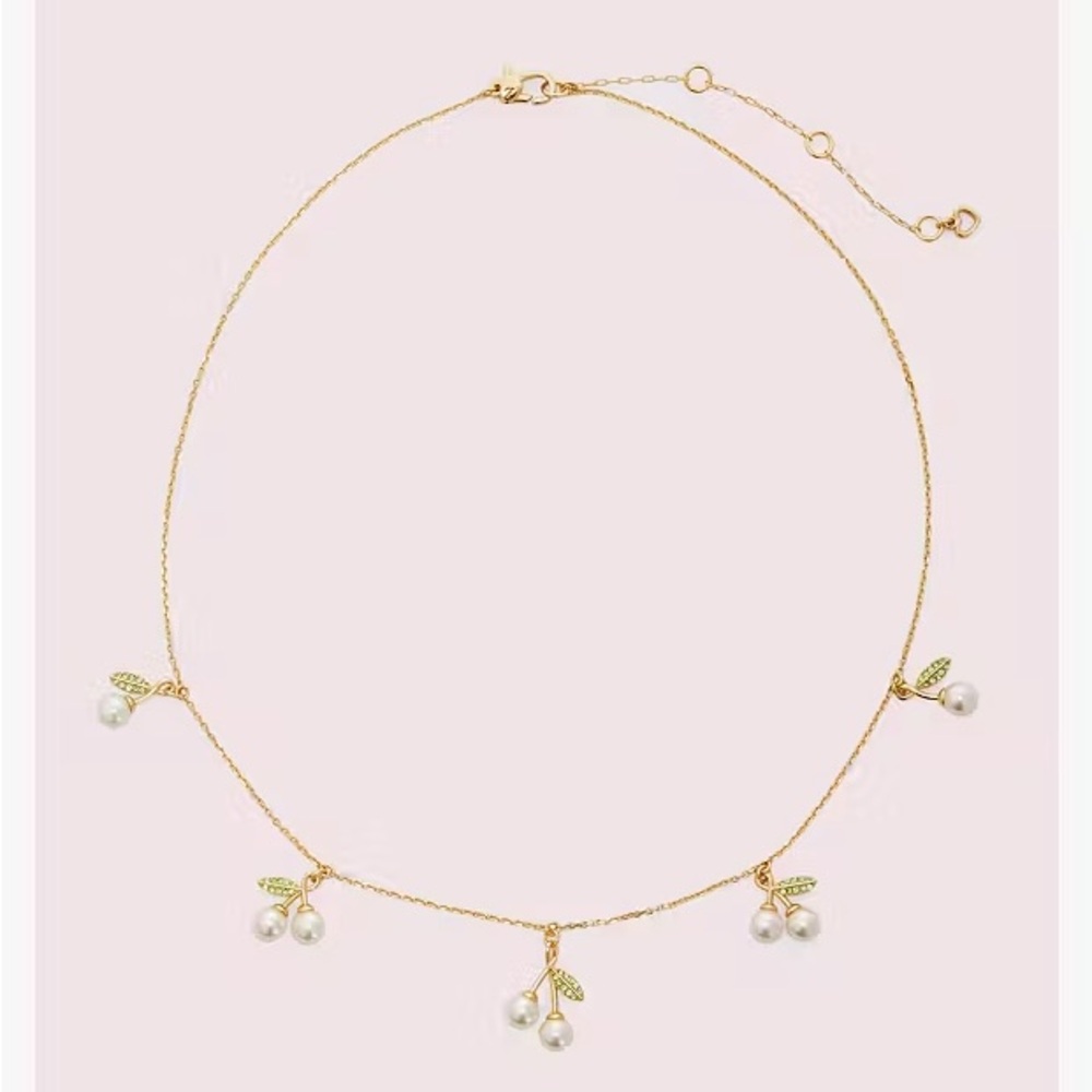 kate spade new york Cherie Gold-Tone Pavé Necklace, 17"-20 - Picture 3 of 6